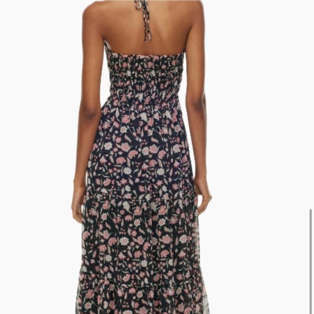 Aritzia Little Moon Sanibel Black Floral Maxi Dress Size S - Picture 3 of 10